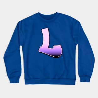 Letter L - Pink fade Crewneck Sweatshirt